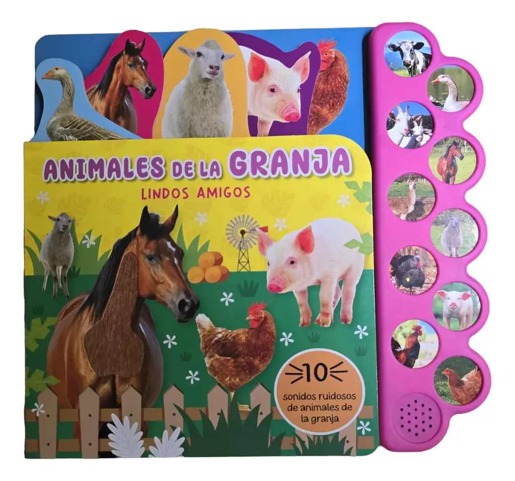 [9788198218452] Animales de la granja Lindos amigos 10 sonidos ruidosos 