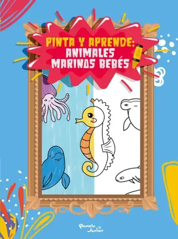 Pinta y aprende: Animales marinos bebés           