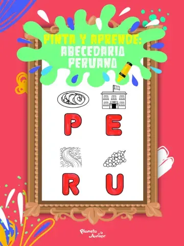 Pinta y aprende: Abecedario peruano               