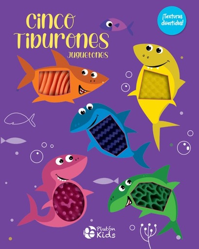 [9788419087300] CINCO TIBURONES JUGUETONES ¡TEXTURAS DIVERTIDAS! 
