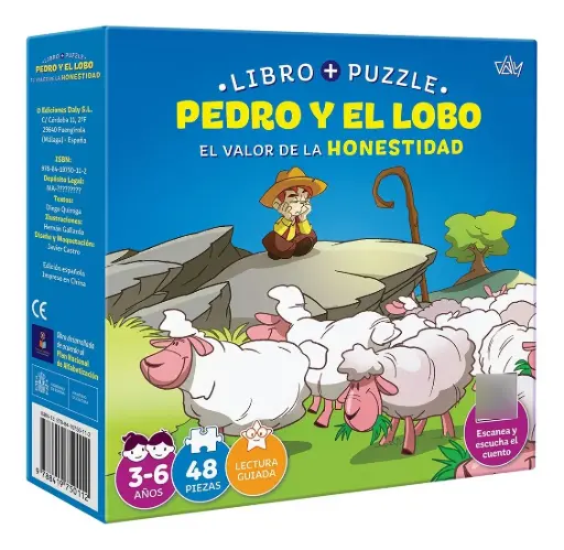 [9788419750112] PEDRO Y EL LOBO EL VALOR DE LA HONESTIDAD LIBRO+PUZLE